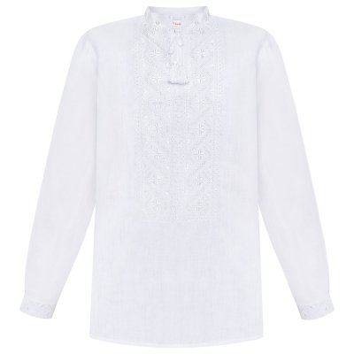 Вишиванка чоловіча Колос - Біла ніч (комір-стійка) 46