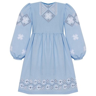 Сукня для дівчинки Колос - Яблуневий цвіт (блакитна) 116