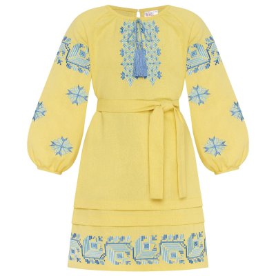 Сукня для дівчинки Колос - Жоржинка (жовта) 128 Сукня для дівчинки Колос - Жоржинка (жовта) 128