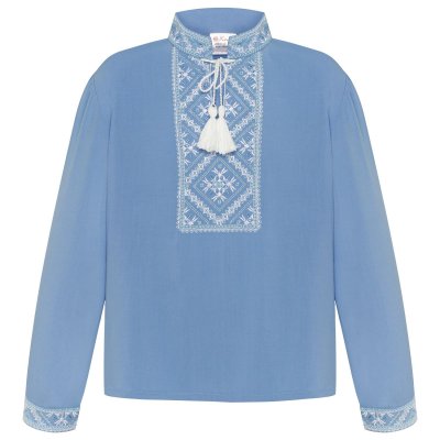 Вишиванка для хлопчика Колос - Стожари (блакитна) 098