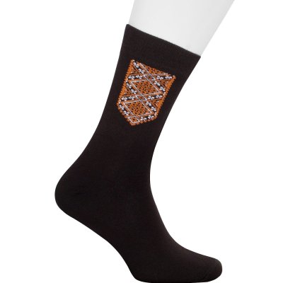 Шкарпетки з вишивкою чоловічі (021, коричн. 25 (39-41)