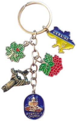 Брелок металевий – Символи (карта України)