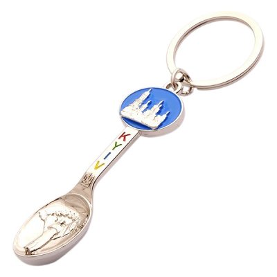 Брелок металевий – Ложечка (світле срібло)