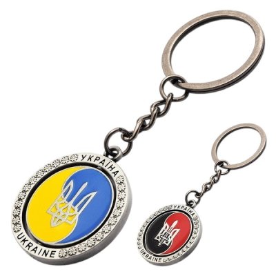 Брелок металевий – Герб (інь-янь, срібло)