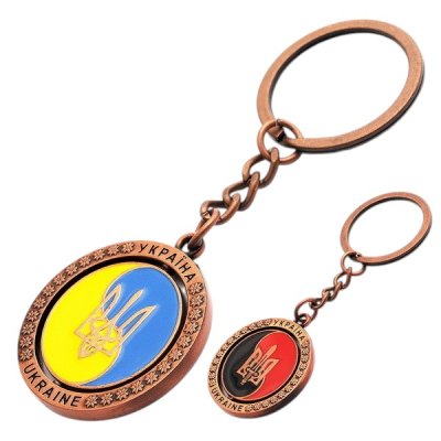 Брелок металевий – Герб (інь-янь, бронза)