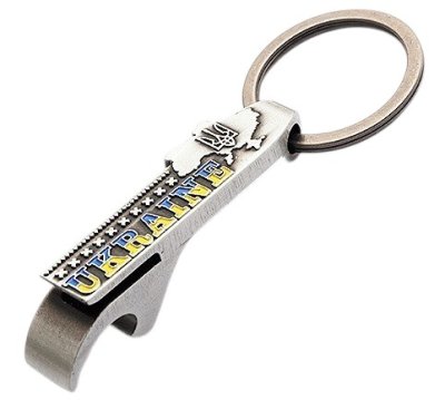 Брелок металевий (відкривачка) – Ukraine Карта (срібло)