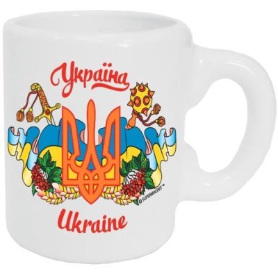 Керамічний магніт-кухлик Герб України