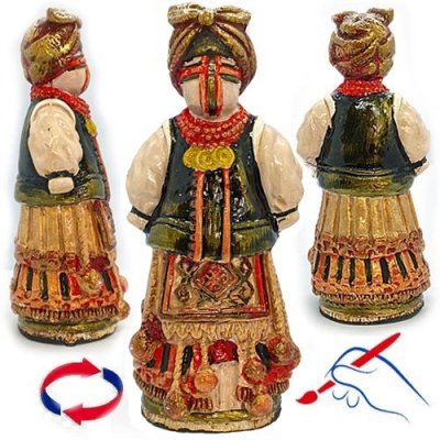Статуетка Мотанка-Берегиня (зелена)