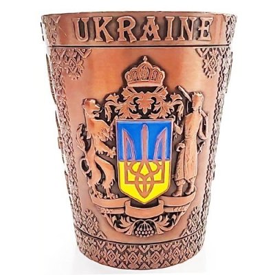 Герб України (бронза). Рюмка (конусна) 48х60мм. Металева